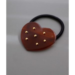 ANEMONE スタッズハートプレートヘアゴム