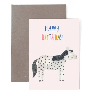Grußkarte zum Geburtstag *Happy Birthday* mit Pferd