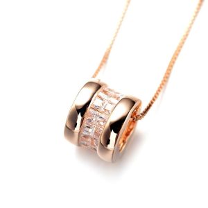 SWAROVSKI ネックレス スワロフスキー フルエタニティ 上品 誕生日 記念日 クリスマス 母の日 テレワーク K18金RGP 金属アレルギー対応
