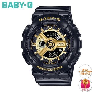 BABY-G ベビーG レディース 時計 カシオ babyg ブラック×ゴールド BA-110X-1AJF