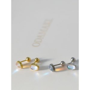 ピアス アレルギー対応 つけっぱなし 18金コーティング 小さめ アクセサリー おしゃれ ねじ式 ネジ
