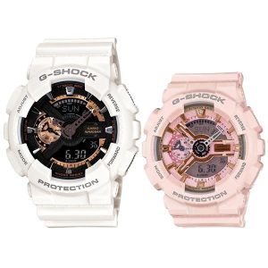 CASIO ペア ウォッチ ホワイト ピンク お揃い Gショック カシオ 腕時計 メンズ レディース BASIC ビッグケースシリーズ Sシリーズ アナデジ 誕生日プレゼント