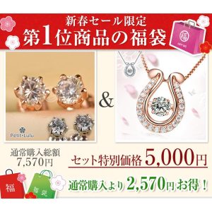Petit Lulu 2024年福袋 ネックレス ピアス レディース 大人気 第1位商品福袋 お正月 ギフト