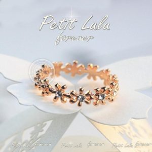 Petit Lulu 指輪 レディース リング 輝き 雪の結晶 ダイヤモンドCZ 金属アレルギー対応  二色展開 誕生日 プレゼント 母の日 ギフト