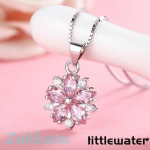 ネックレス レディース さくら 桜 ピアス ピンクダイヤ シルバー925 プラチナ仕上げ 女性 春 妻 嫁 彼女 誕生日プレゼント 母の日ギフト